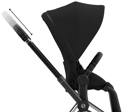 Cybex Priam 4 Stroller (One Box) - Chrome / Black / Deep Black - 521004141