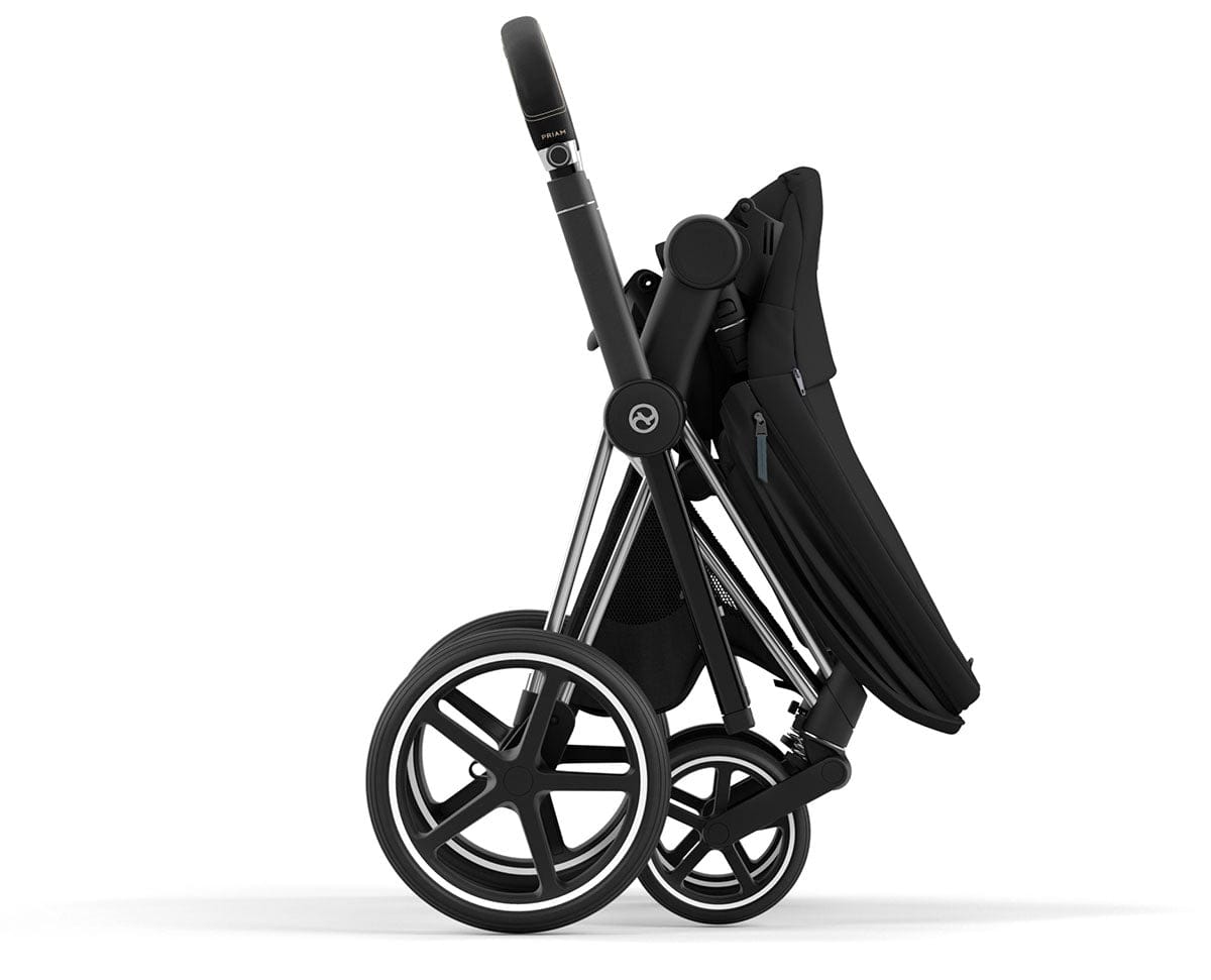 Cybex Priam 4 Stroller (One Box) - Chrome / Black / Deep Black - 521004141
