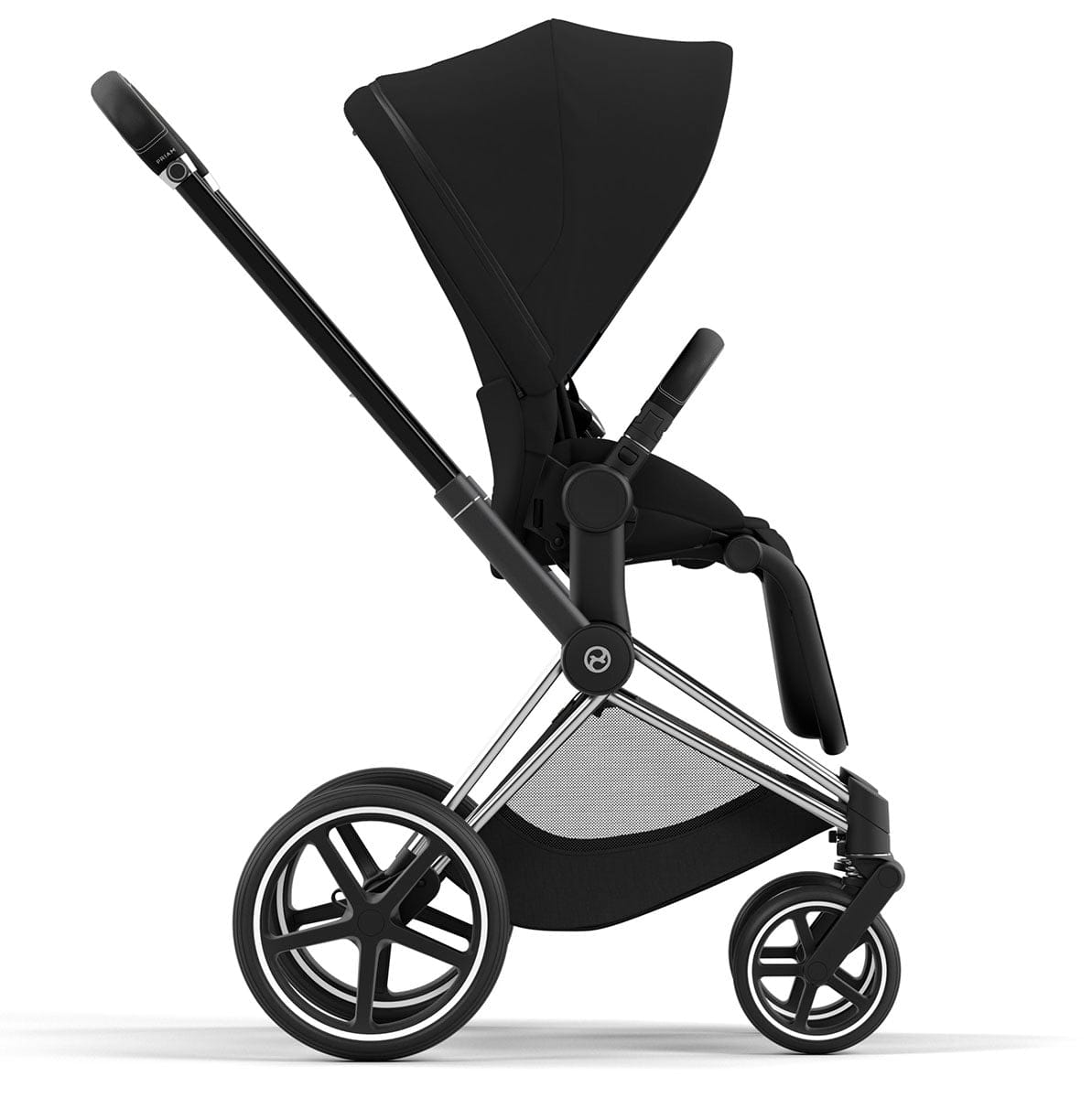 Cybex Priam 4 Stroller (One Box) - Chrome / Black / Deep Black - 521004141
