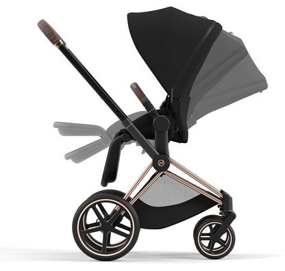 Cybex Priam 4 Stroller (One Box) - Rose Gold / Brown / Deep Black - 521004125