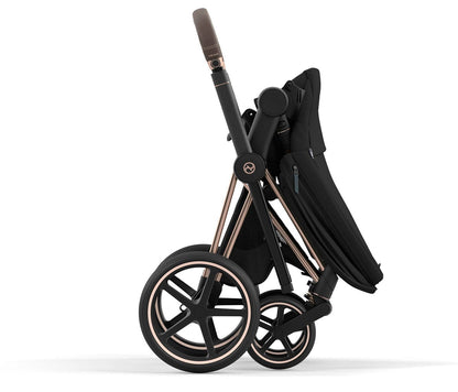 Cybex Priam 4 Stroller (One Box) - Rose Gold / Brown / Deep Black - 521004125