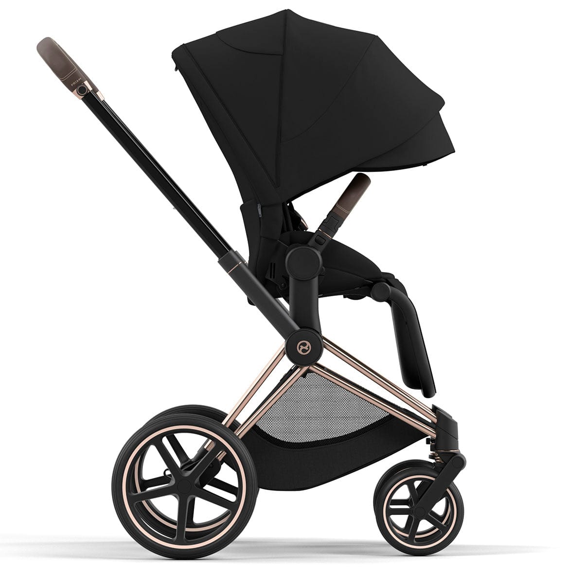 Cybex Priam 4 Stroller (One Box) - Rose Gold / Brown / Deep Black - 521004125