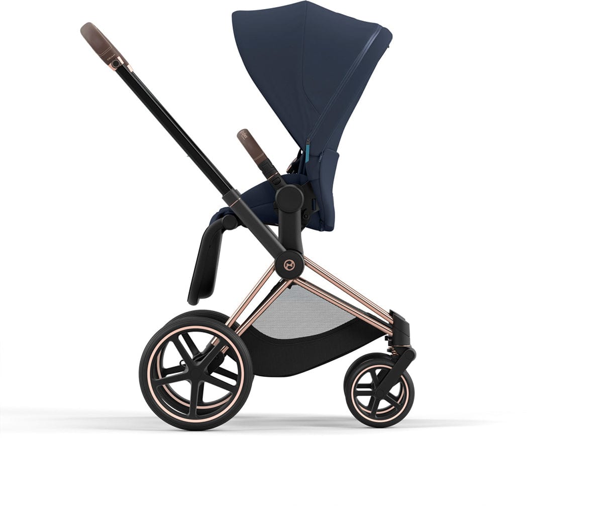 Cybex Priam 4 Stroller (One Box) - Rose Gold / Brown / Nautical Blue - 521004127