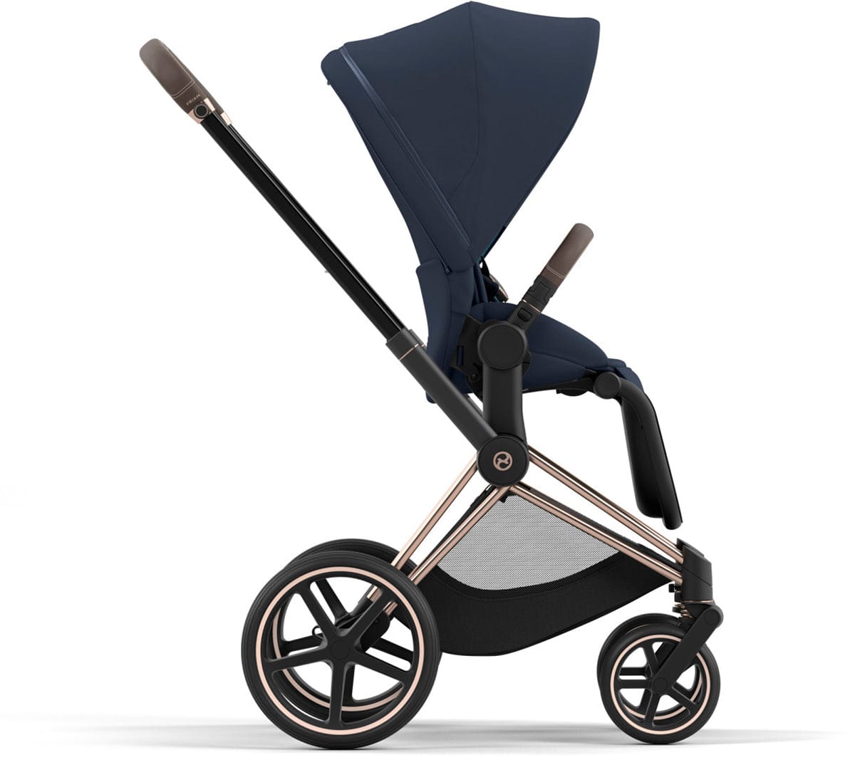 Cybex Priam 4 Stroller (One Box) - Rose Gold / Brown / Nautical Blue - 521004127