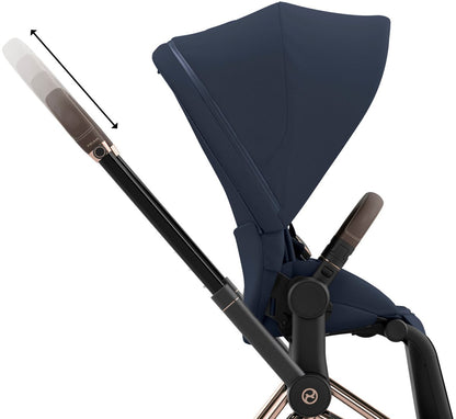 Cybex Priam 4 Stroller (One Box) - Rose Gold / Brown / Nautical Blue - 521004127