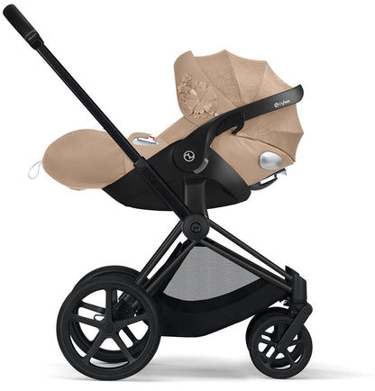 Cybex Priam 3 + Cloud Q Travel System Bundle - Simply Flowers - Nude Beige - TRVL-519003261-SF-BEIGE