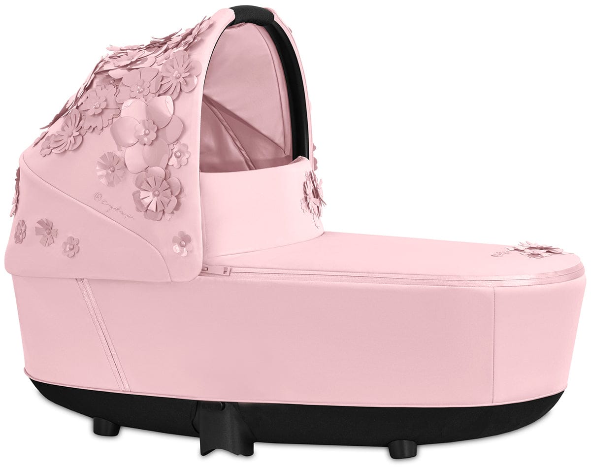 Cybex Priam 3 Complete Stroller with Lux Bassinet Bundle - Simply Flowers - Pale Blush - 519003261-B-SF-BLUSH
