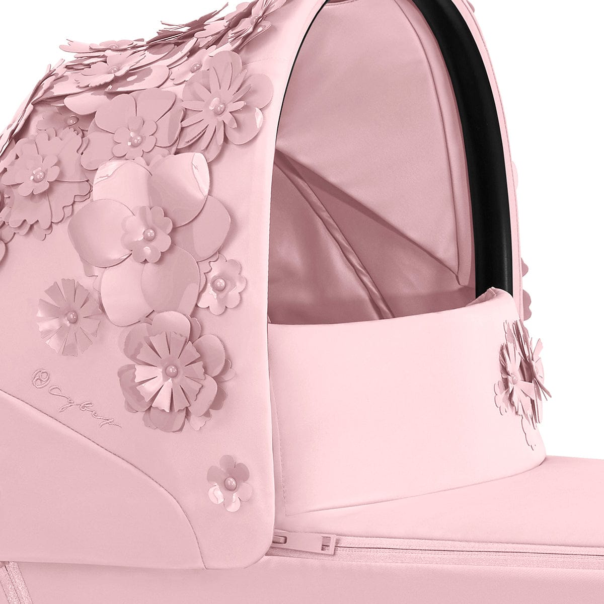 Cybex Priam 3 Complete Stroller with Lux Bassinet Bundle - Simply Flowers - Pale Blush - 519003261-B-SF-BLUSH