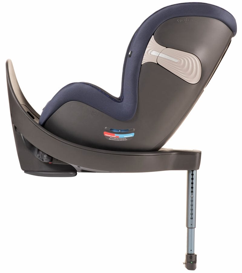 CYBEX Sirona S Rotating Convertible Car Seat with Load Leg + Solution B-Fix Booster Car Seat Bundle - Indigo Blue / Volcano Black - 519004441-521001641