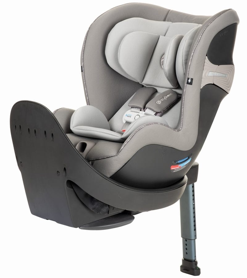 CYBEX Sirona S Rotating Convertible Car Seat with Load Leg + Solution B-Fix Booster Car Seat Bundle - Manhattan Grey / Dynamic Red - 519004439-521001643