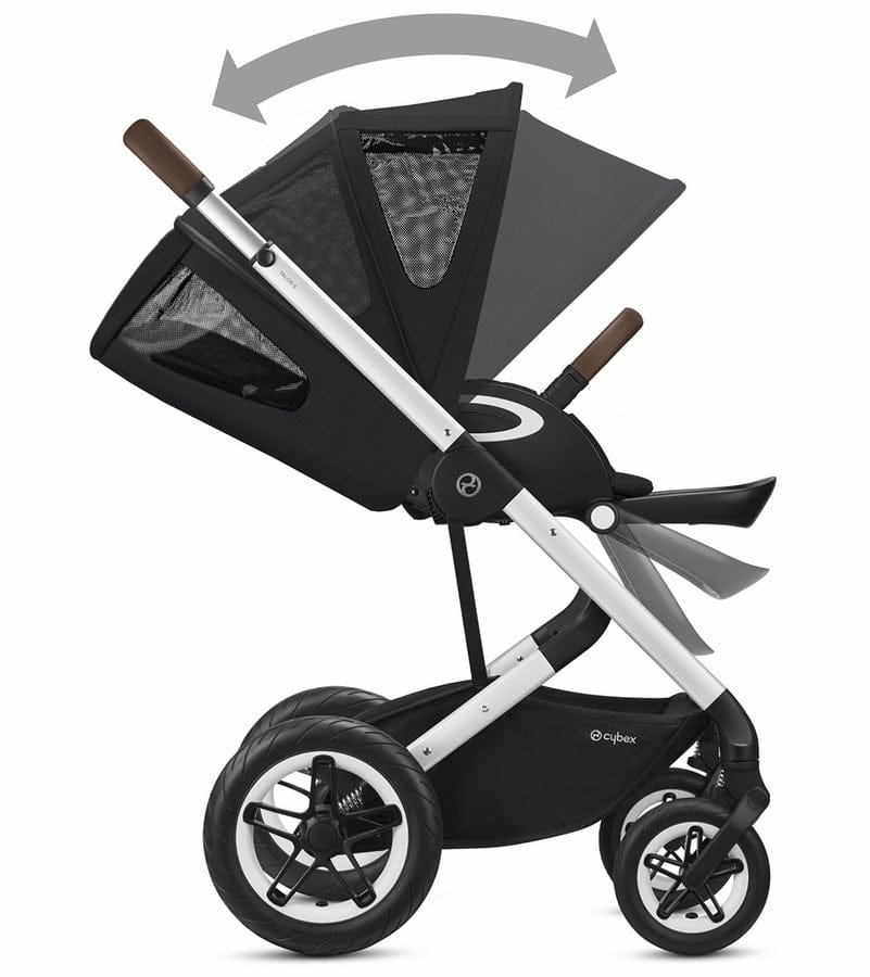 Cybex Talos S Lux All-Terrain Stroller + Cot S Bassinet Bundle - Deep Black - 520004531-521001471