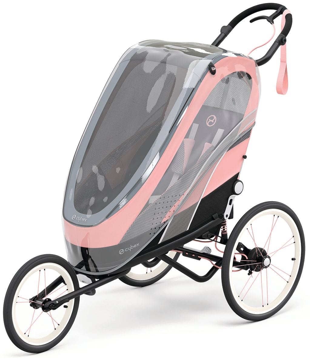 Cybex Zeno Multisport Trailer Bundle - Black/Pink Frame + Medal Grey Seat Pack - 521000309-521000377