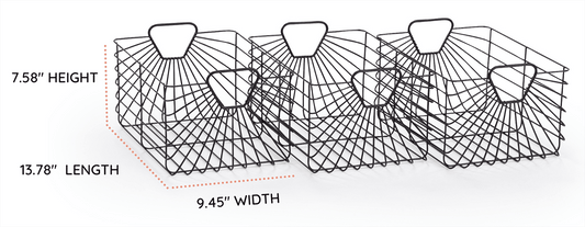 dadada Central Park Storage Baskets (Set Of 3) - Black - 51141-DA