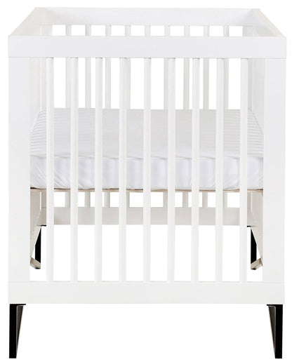 dadada Kenton 3-in-1 Convertible Crib - White / Black - 10941