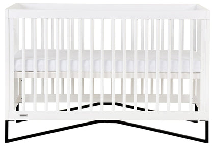 dadada Kenton 3-in-1 Convertible Crib - White / Black - 10941