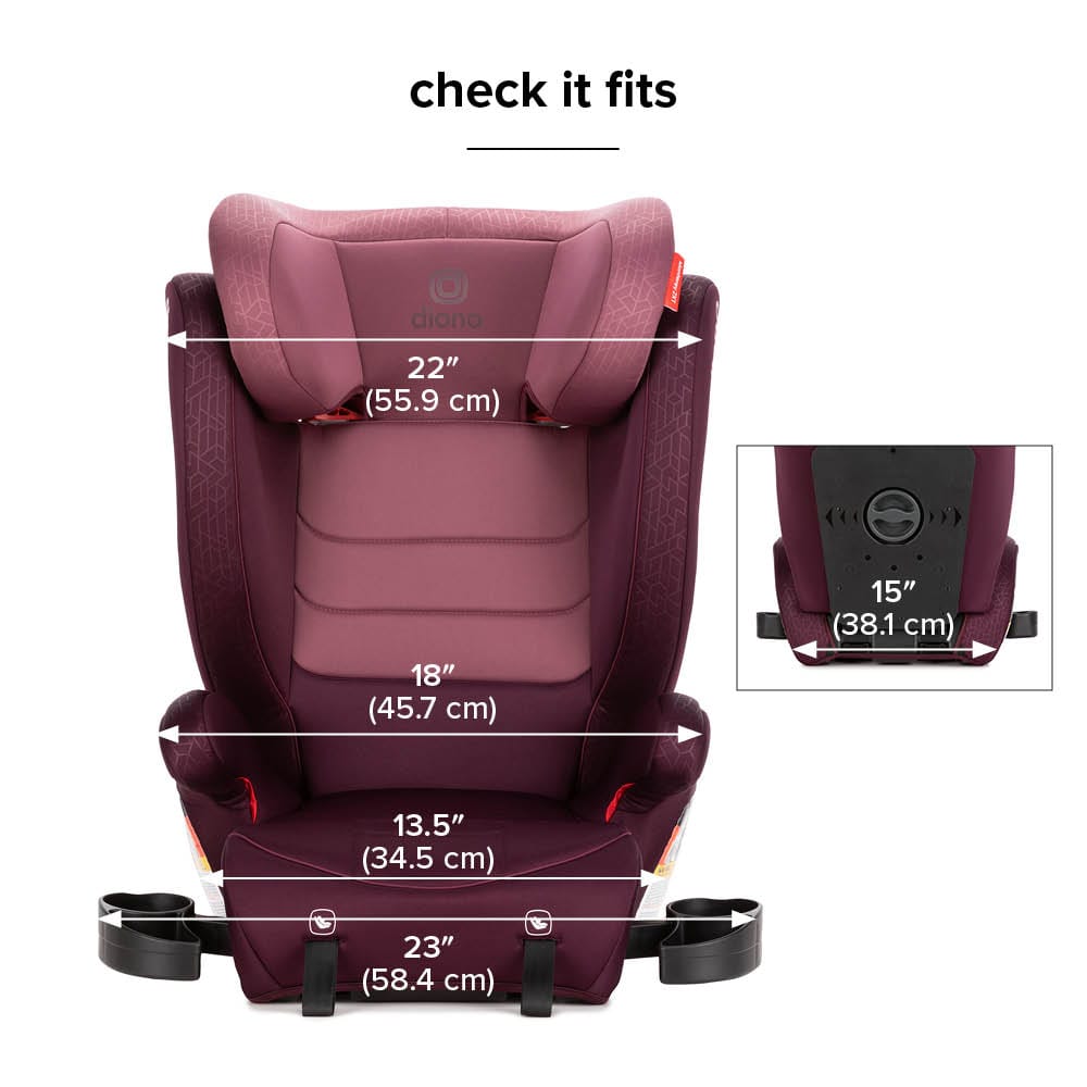 Diono Monterey 2XT Latch 2-in-1 Booster Car Seat - Plum - 15615-DIONO