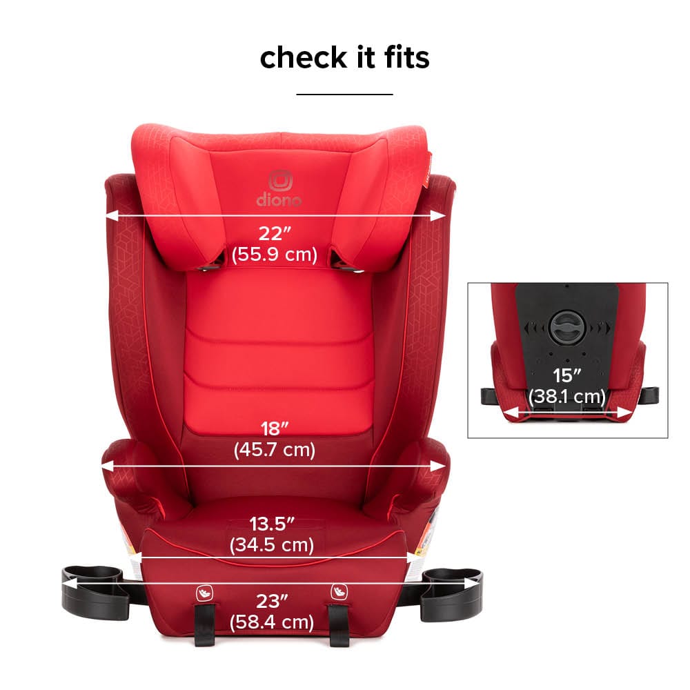 Diono Monterey 2XT Latch 2-in-1 Booster Car Seat - Red - 15613-DIONO
