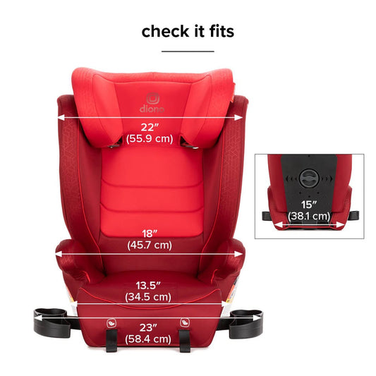 Diono Monterey 2XT Latch 2-in-1 Booster Car Seat - Red - 15613-DIONO