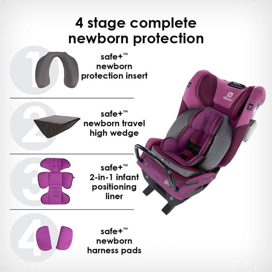 Diono Radian 3QXT Narrow All-in-One Convertible Car Seat - Purple Plum