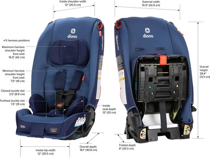Diono Radian 3R Narrow All-in-One Convertible Car Seat - Blue Surge - 50641-DIONO