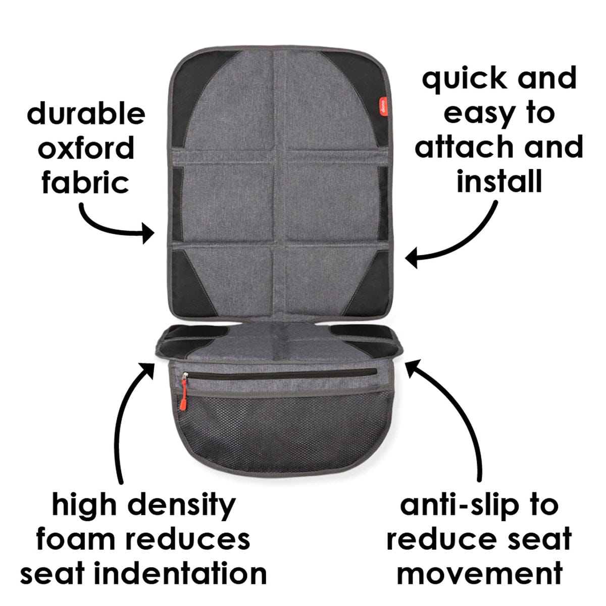 Diono Ultra Mat and Heat Sun Shield Car Seat Protector - 40240-GL-01