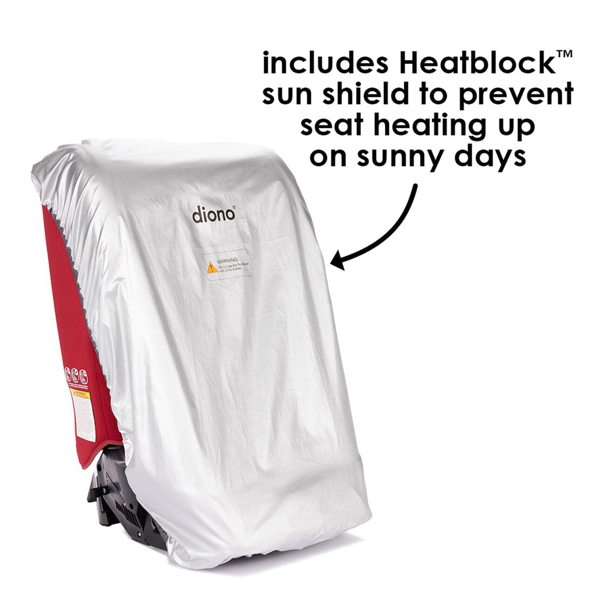 Diono Ultra Mat and Heat Sun Shield Car Seat Protector - 40240-GL-01