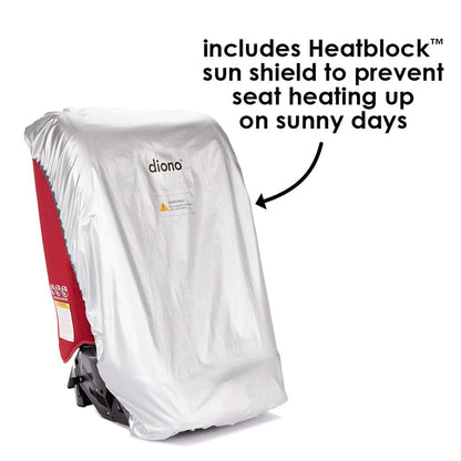 Diono Ultra Mat and Heat Sun Shield Car Seat Protector - 40240-GL-01