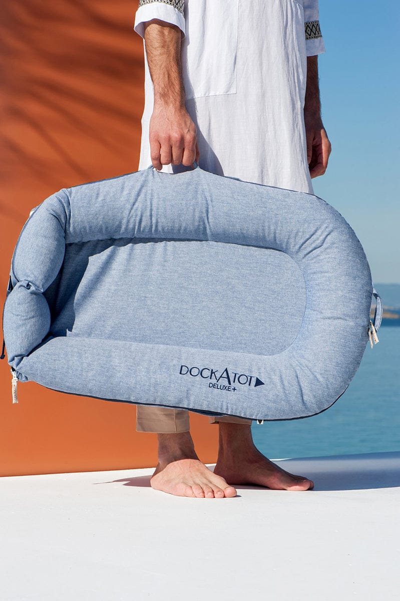 DockATot Deluxe+ Dock Infant Lounger - Indigo Chambray