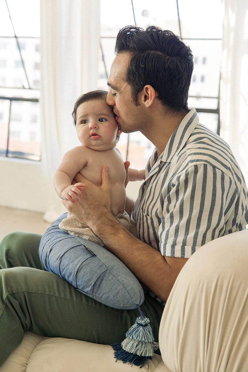 DockATot La Maman Wedge Nursing Pillow - Indigo Chambray