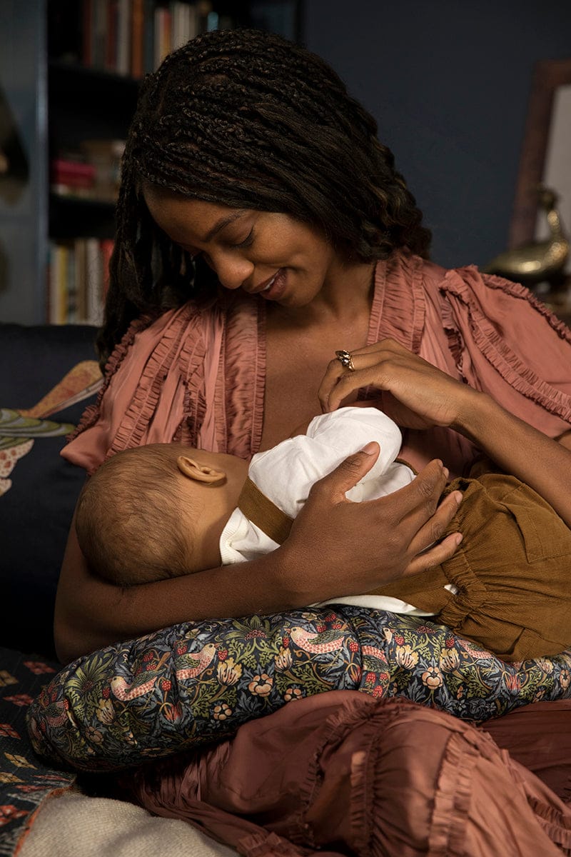 DockATot La Maman Wedge Nursing Pillow - Strawberry Thief