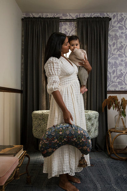 DockATot La Maman Wedge Nursing Pillow - Strawberry Thief