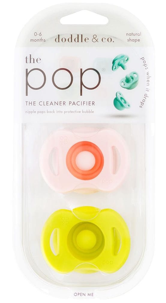 Doddle & Co. The Pop Pacifier, 2 Pack - Make Me Blush + Pick Up Lime