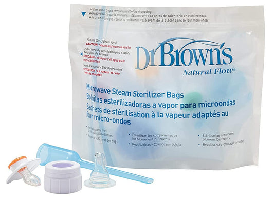 Dr. Brown's Natural Flow Microwave Steam Sterilizer Bags, 5 PK - 960