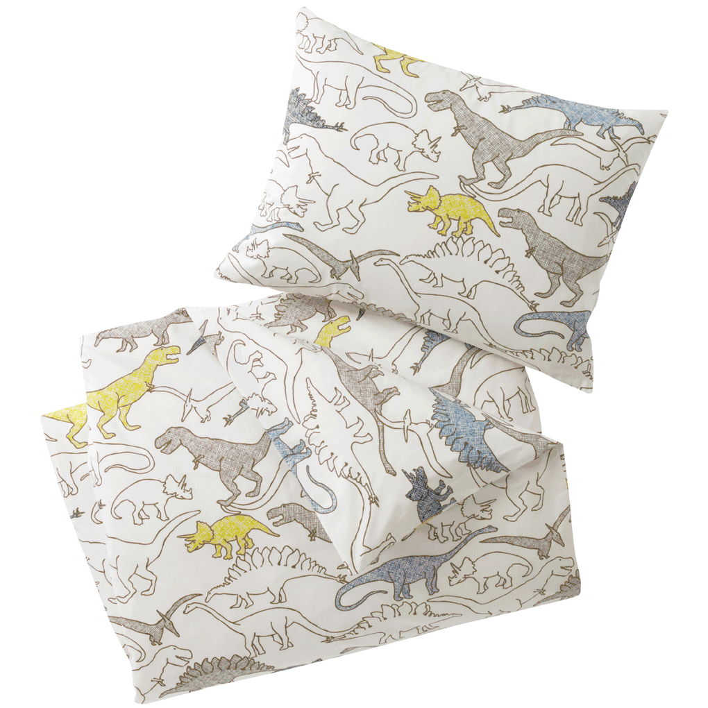 DwellStudio Dinosaurs Multi Twin Duvet Set
