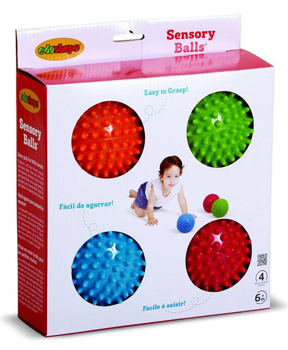 Edushape Sensory Opaque 4" Balls, 4-Pack