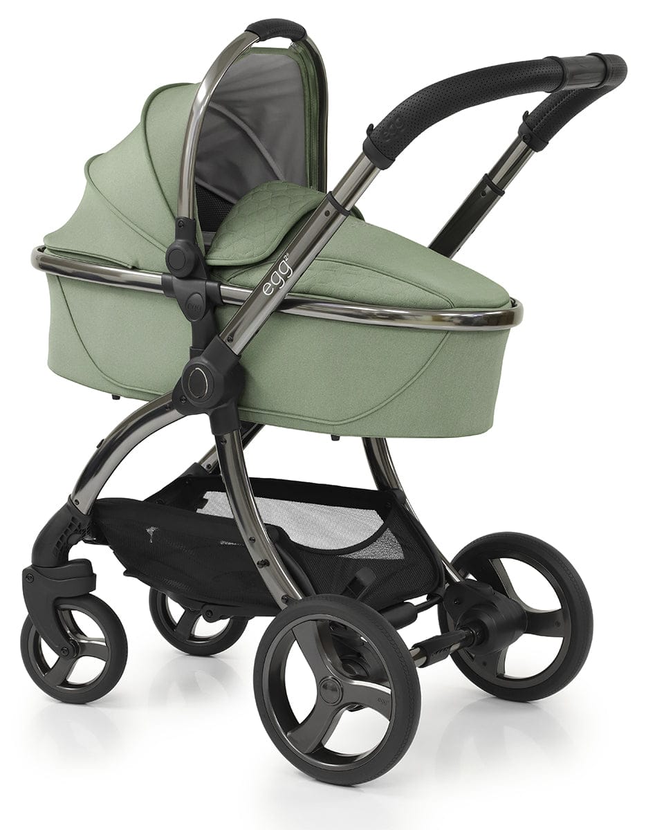egg Strollers egg2 Stroller & Carry Cot Bundle - Seagrass - E2STSE-E2CCSE