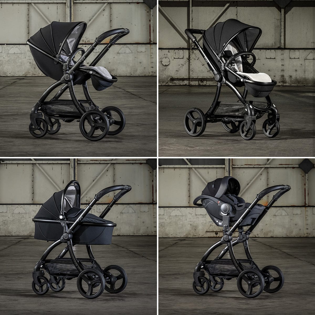 egg Strollers egg2 Single Stroller - Just Black - E2STJB