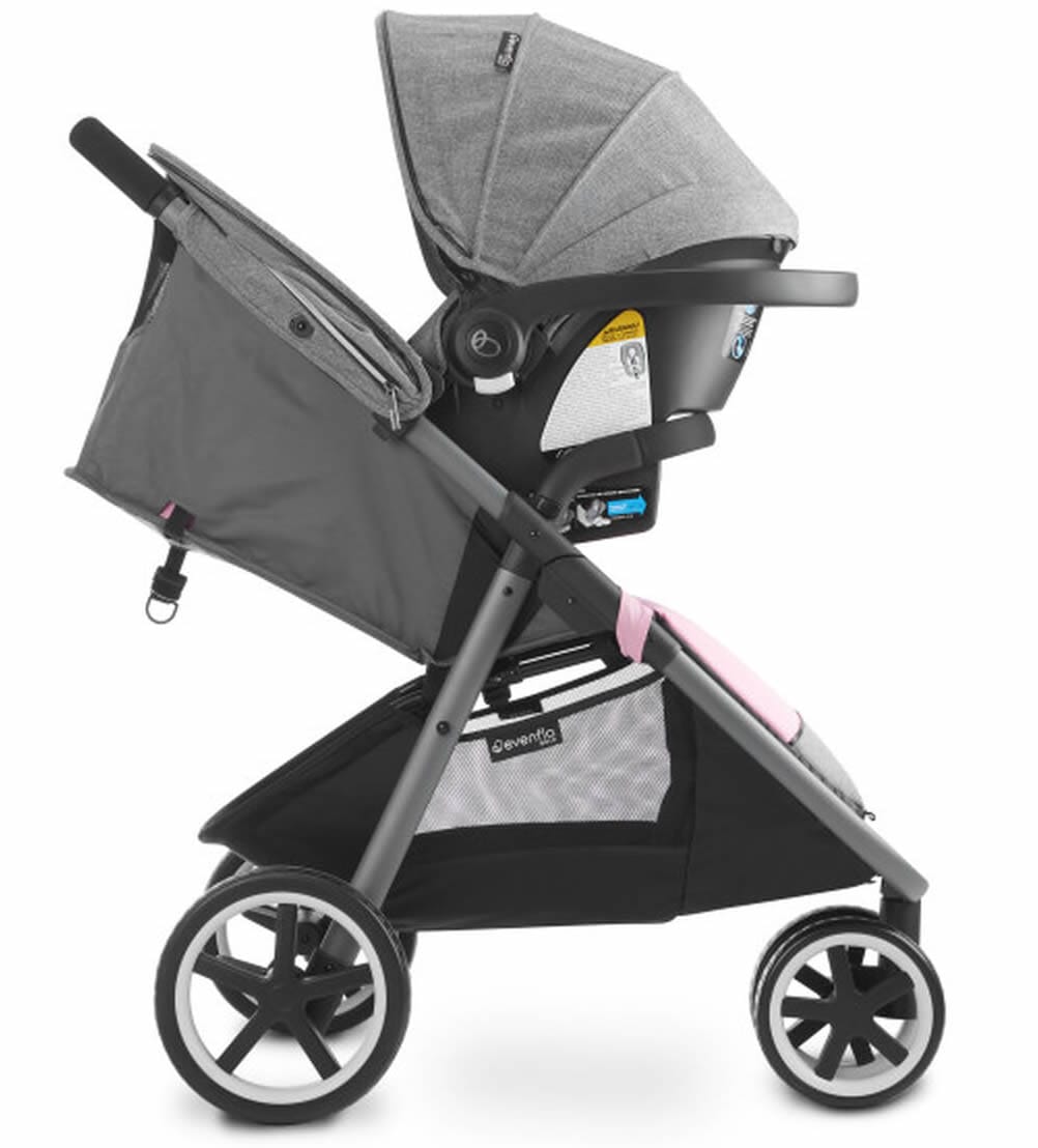 Evenflo GOLD SensorSafe Verge3 Smart Travel System with SecureMax Smart Infant Car Seat - Opal Pink - 53012337