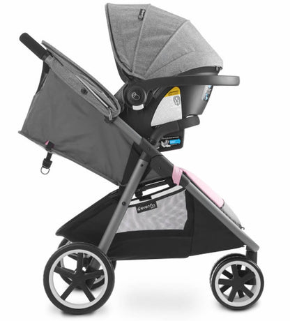 Evenflo GOLD SensorSafe Verge3 Smart Travel System with SecureMax Smart Infant Car Seat - Opal Pink - 53012337