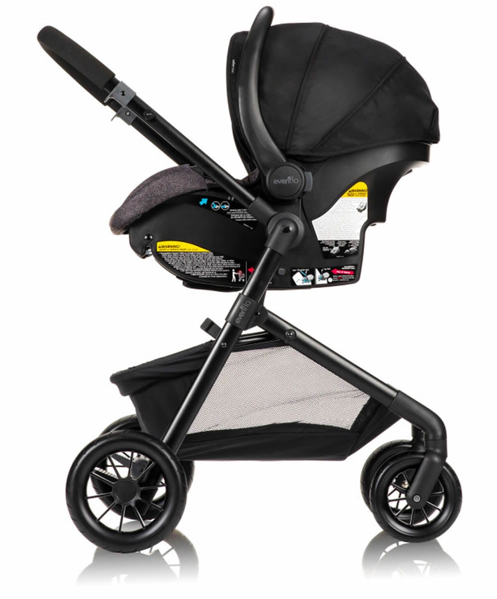 Evenflo Pivot Modular Travel System With SafeMax Infant Car Seat - Casual Gray