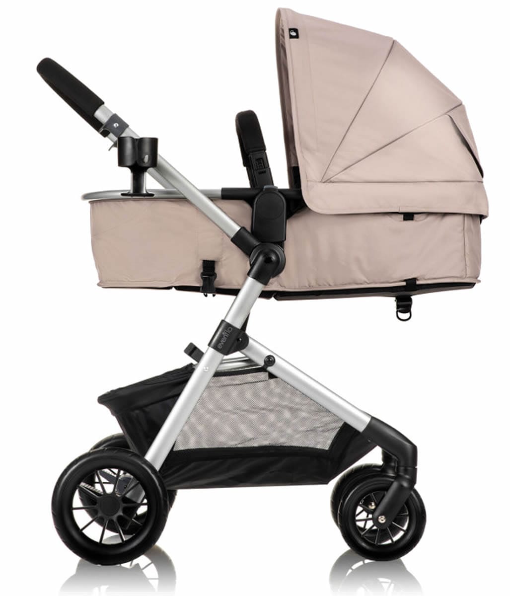 Evenflo Pivot Modular Travel System With SafeMax Infant Car Seat - Sandstone