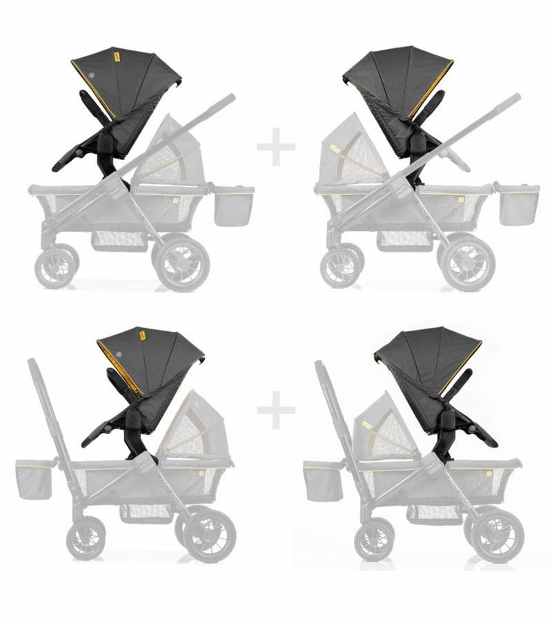 Evenflo Pivot Xplore All-Terrain Stroller Wagon + Second Seat Bundle - Adventurer - 19132343-63012343