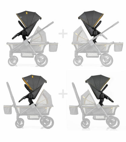 Evenflo Pivot Xplore All-Terrain Stroller Wagon + Second Seat Bundle - Adventurer - 19132343-63012343