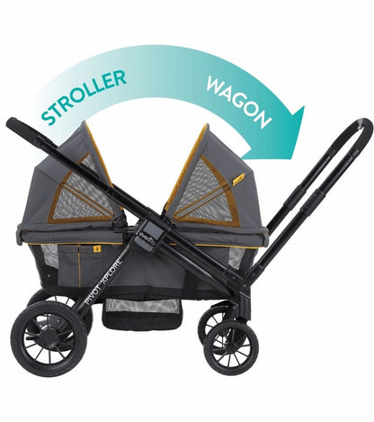 Evenflo Pivot Xplore All-Terrain Stroller Wagon + Second Seat Bundle - Adventurer - 19132343-63012343