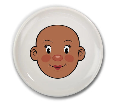 Fred & Friends Food Face Plate - Ms. Food Face - Brown - 5286056
