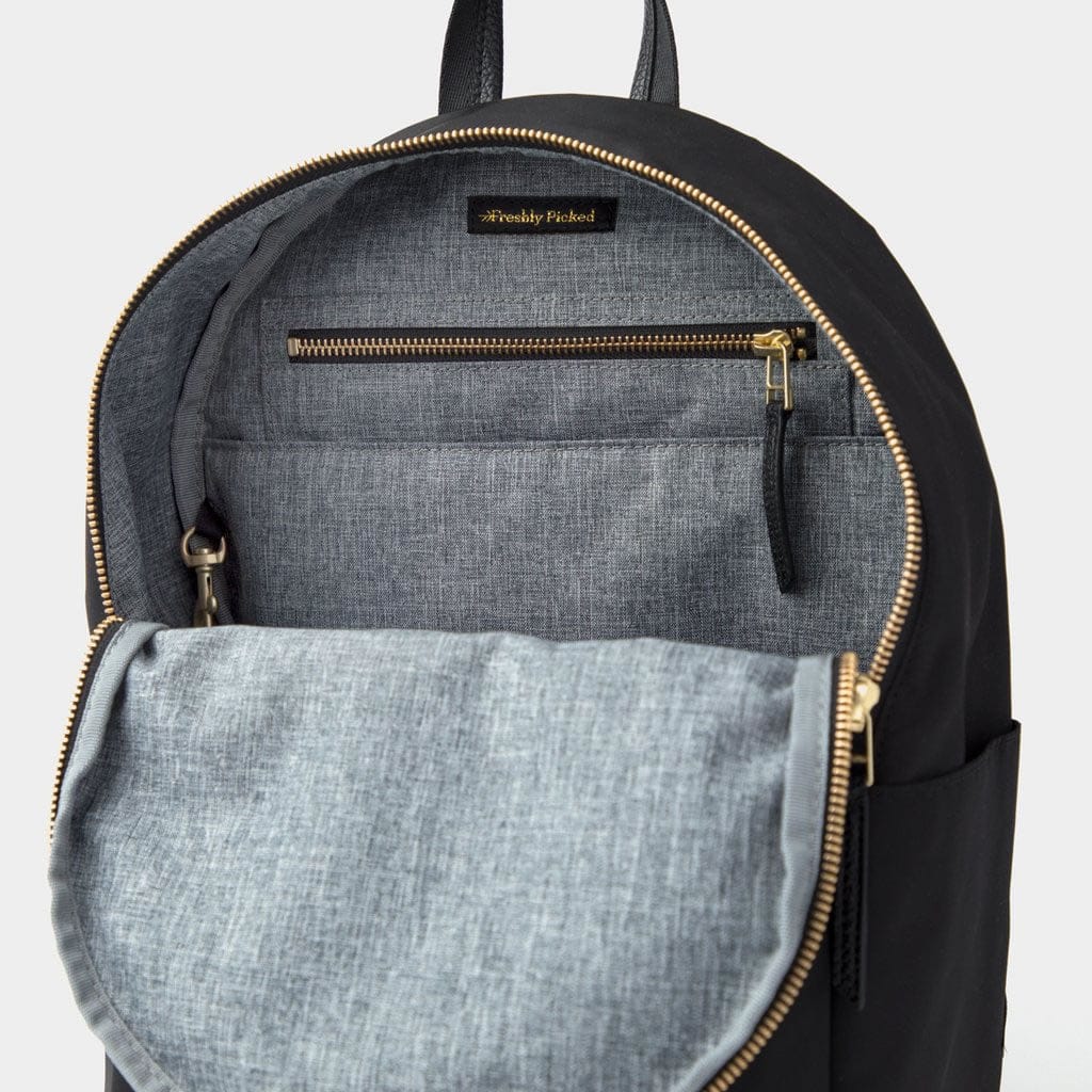 Freshly Picked City Pack Backpack Diaper Bag  - Ebony - WCPEBN