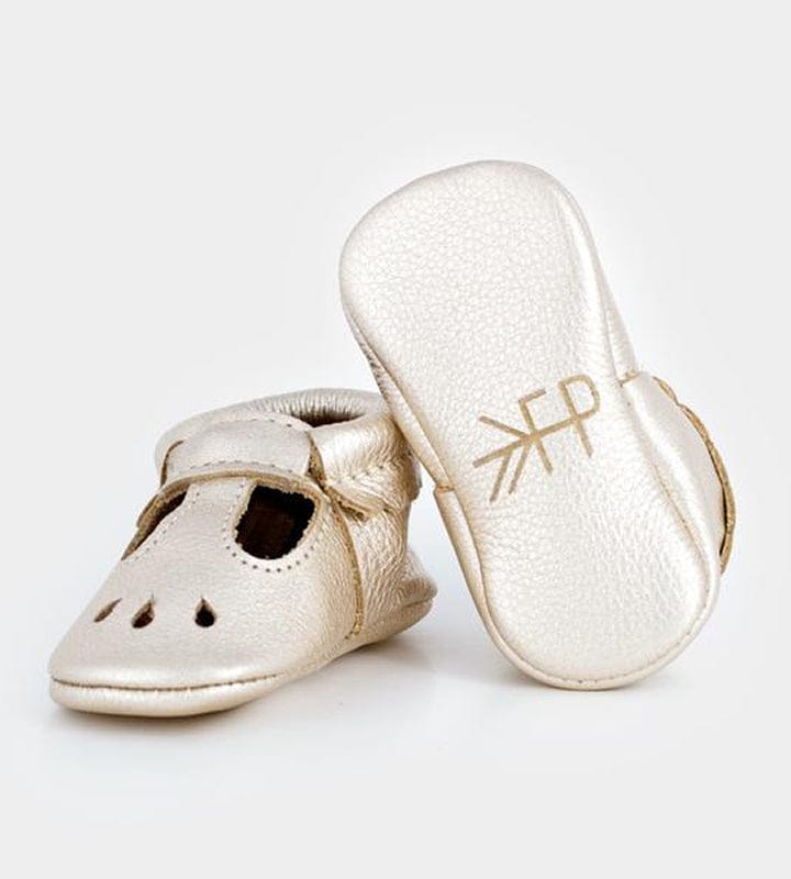 Freshly Picked Mary Janes, Size 2 - Platinum - FPMJPLAT-2