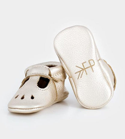 Freshly Picked Mary Janes, Size 3 - Platinum - FPMJPLAT-3