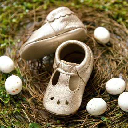 Freshly Picked Mary Janes, Size 3 - Platinum - FPMJPLAT-3