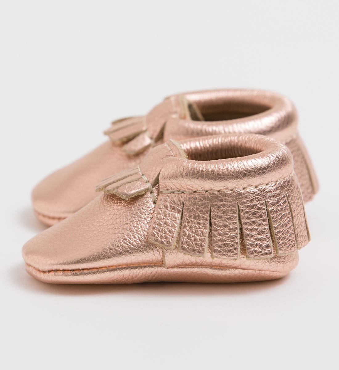 Freshly Picked Moccasins, Newborn - Rose Gold - FPN12027
